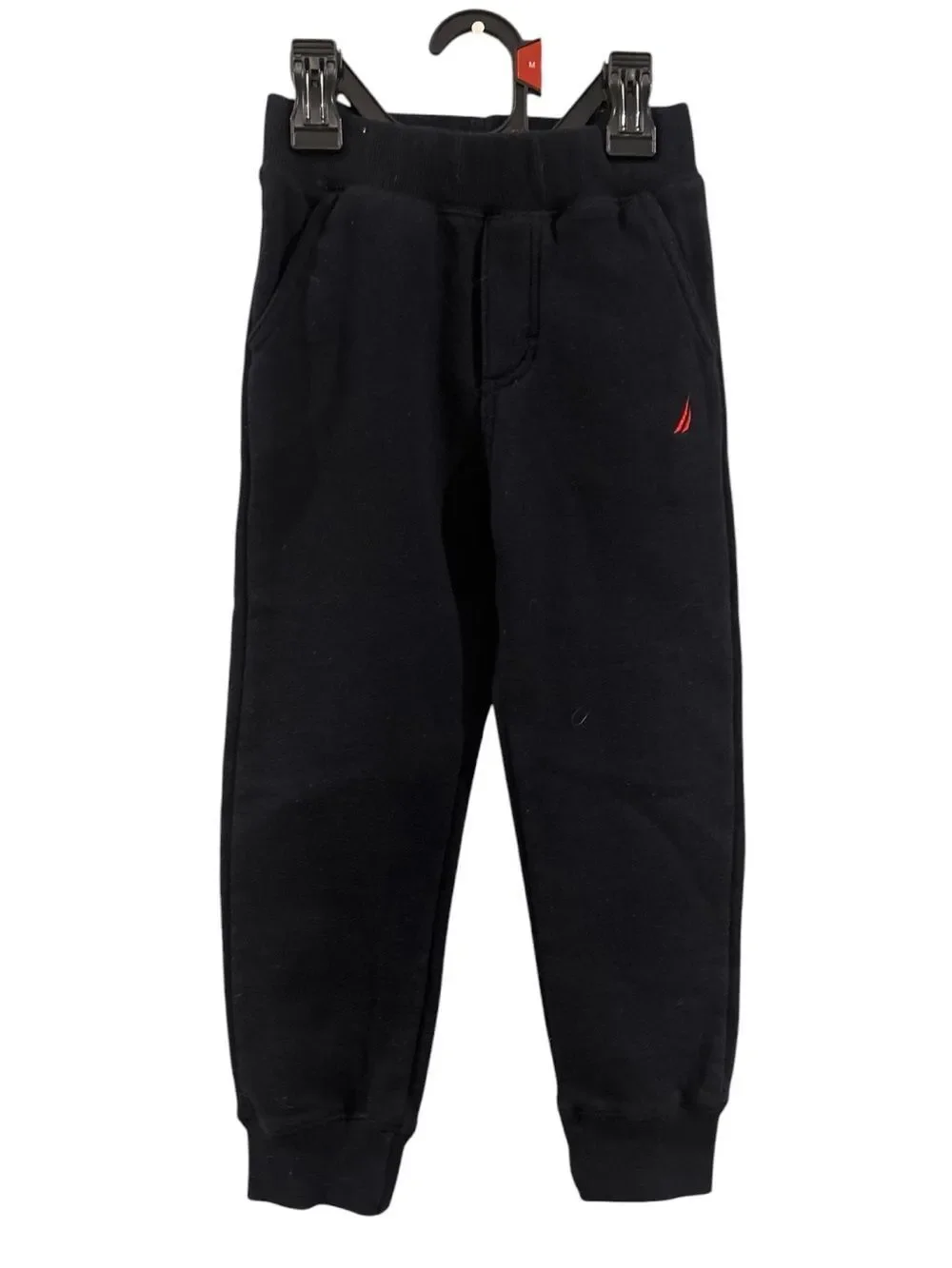 Nautica Kids Black Sweat Joggers with Red Logo 4T